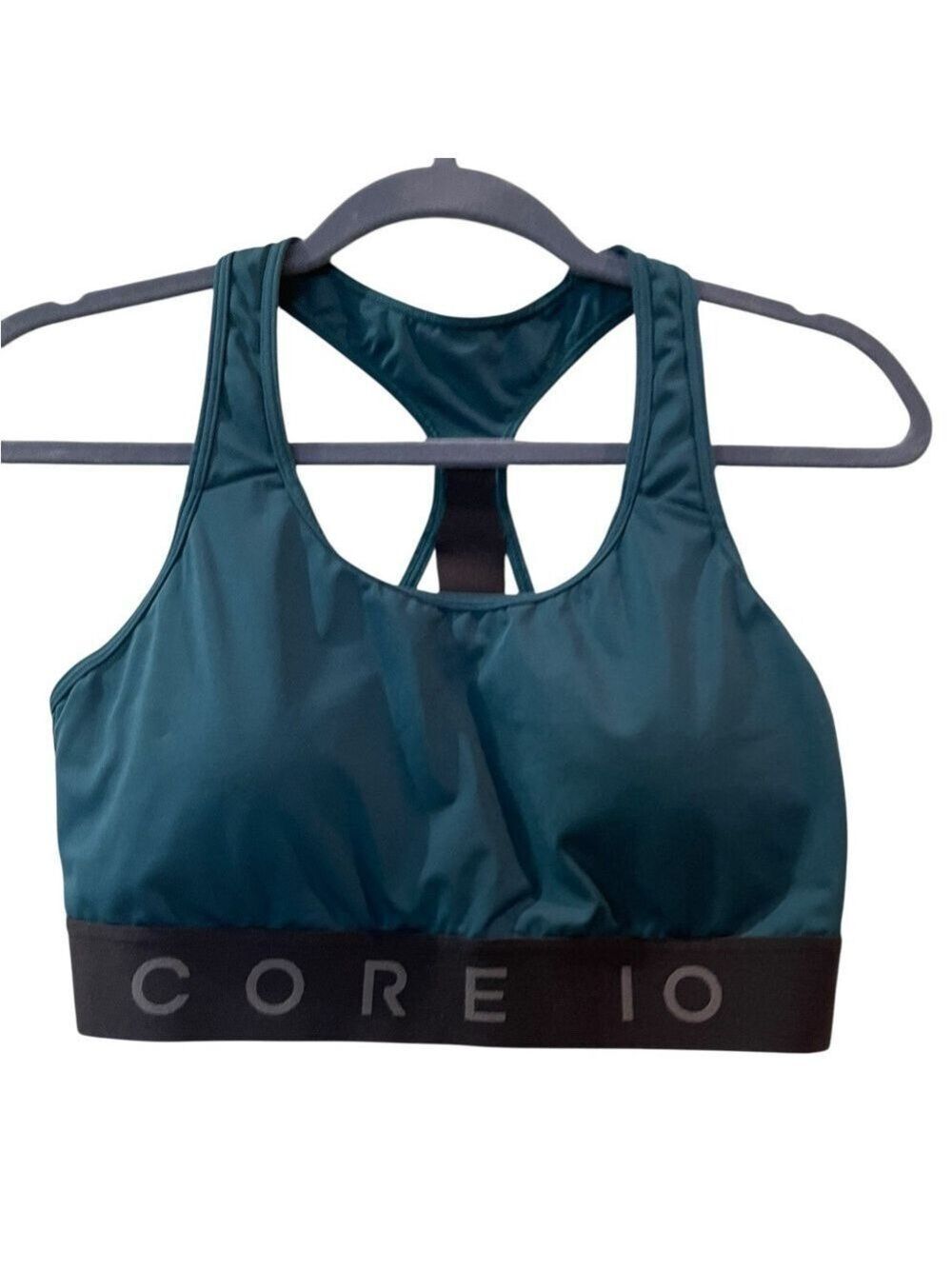 Core 10 Women’s Blue Sports Bra Workout Athleisure Lightweight Size: Large
